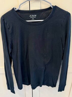 J. Crew Black Vintage Cotton Long-Sleeve Tee